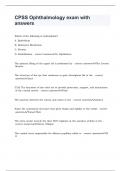 CPSS Ophthalmology exam with answers