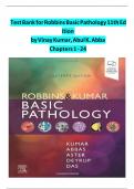 Test Bank for Robbins Basic Pathology 11th Edition  by Vinay Kumar&comma; Abul K&period; Abba 