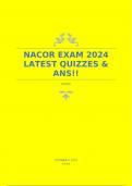 NACOR EXAM 2024 LATEST QUIZZES & ANS&excl;&excl;