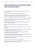 Virginia Health Exam Study Guide 2022 with complete solution