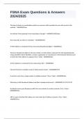 FSNA Exam Questions & Answers 2024&sol;2025