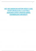 HIST 405 AMERICAN HISTORY WEEK 3 CASE  STUDY &lpar;Medical War vs Civil War&rpar;  2024&sol;2025 LATEST UPDATED SERIES  CHAMBERLAIN UNIVERSITY