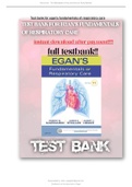 Test Bank For Egan’s Fundamentals Of Respiratory Care, 11th Edition