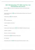 MLT 106 Immunology WT1 68K Army&sol;Navy Lab Tech Questions And Answers