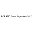 LCP4805-Environmental Law Exam September 2022.