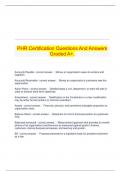  PHR Certification Questions And Answers Graded A&plus;&period;