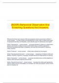  &lpar;BOSR&rpar; Behavioral Observation And Screening Questions And Answers&period;
