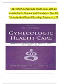 Test  Bank Gynecologic Health Care&colon; With an Introduction to Prenatal and Postpartum Care&comma; 4th Edition by Kerri Durnell Schuiling&comma; All 1-35 Chapters Covered &comma;Latest Edition&comma; ISBN&colon; 9781284182347