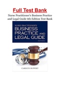 Nurse Practitioner&rsquo;s Business Practice and Legal Guide 6th Edition Test Bank