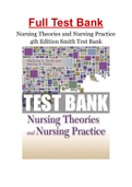 Nursing Theories and Nursing Practice 4th Edition Smith Test Bank