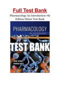 Pharmacology An Introduction 7th Edition Hitner Test Bank