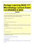 Portage Learning BIOD 171 Microbiology Lecture Exam  1-6 GRADED A 2022