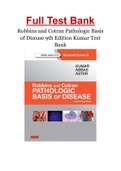Robbins and Cotran Pathologic Basis of Disease 9th Edition Kumar Test Bank