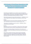UTA Family 2 Final Exam Questions with  Verified Correct Solutions &vert;&vert; Already  Graded A&plus; <Latest Update>