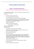Political science 314 Exam notes (Term 2, semester 1 notes)
