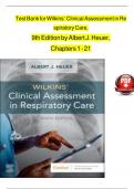 Test bank For Wilkins clinical assessment in respiratory care 8th edition by Huber&comma; Chapters 1 - 21&emsp;