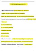 EEB 2100 UConn Exam 1 QUESTIONS AND ANSWERS &lpar;2024&sol;2025&rpar; &lpar;VERIFIED ANSWERS&rpar;