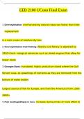 EEB 2100 UConn Final Exam QUESTIONS AND ANSWERS &lpar;2024&sol;2025&rpar; &lpar;VERIFIED ANSWERS&rpar;