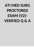 ATI MED SURG PROCTORED EXAM (V2)- VERIFIED Q & A