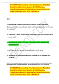 NUR2407 Pharmacology Final Exam Review Practice Questions &lpar;Open book quizzes & NCLEX Review Questions& Answers&rpar; Satisfaction guaranteed success latest Download 2022 100&percnt; GRADED A&plus;
