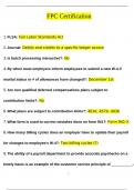 FPC Certification  QUESTIONS AND ANSWERS &lpar;2024&sol;2025&rpar; &lpar;VERIFIED ANSWERS&rpar;