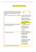   NR 661 Hipaa Quiz and Answers-Chamberlain College of Nursing