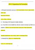 FP-C Equations & Formulas  QUESTIONS AND ANSWERS &lpar;2024&sol;2025&rpar; &lpar;VERIFIED ANSWERS&rpar;