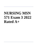 NURSING MSN 571 Exam 3 2022 Rated A+ | NURSING MSN 571 Midterm 2022 & MSN 571 PHARM MIDTERM EXAM ANSWERS 2022 RATED A+
