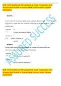 NUR 1172 Nutritional Principles Final Exam 3 Questions And Answers Best Rated A&plus; Guaranteed Success Latest Update 2022&sol;2023