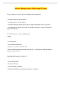 NATIONAL HOME INSPECTOR EXAM BUNDLED EXAMS WITH COMPLETE SOLUTION 