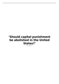 Should capital punishment be abolished in the United States?