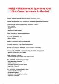 NURS 487 Midterm &num;1 Questions And 100&percnt; Correct Answers A&plus; Graded