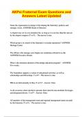 AKPsi Fraternal Exam Questions and Answers Latest Updated