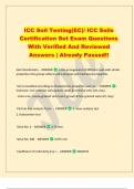 ICC Soil Testing&lpar;EC&rpar;&sol; ICC Soils  Certification Set Exam Questions  With Verified And Reviewed  Answers &vert; Already Passed&excl;&excl; 