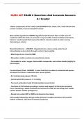 NURS 487 EXAM 2 Questions And Accurate Answers A&plus; Graded