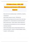 CP Midterm Exam - 2024&lowbar;2025 Questions and Answers 100&percnt; Solved &vert; Rated A&plus;