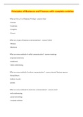 PRINCIPLES OF BUSINESS BUNDLED EXAMS WITH COMPLETE SOLUTION 