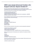 HESI case study Advanced Cardiac Life Support &lpar;ACLS&rpar;&colon; Sepsis Graded A&plus;