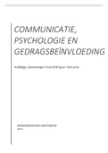Communicatie, Psychologie en Gedragsbeïnvloeding Jaar 1 - Uitwerking Toets Voorlichting en Instructie