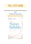 Wright & Leahey’s Nurses and Families 7th Edition Shajani Test Bank