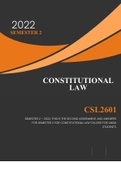 Semester 2 Assignment 02 -  CONSTITUTIONAL LAW CSL2601