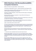 WGU BioChem OA Review&lpar;Solved&rpar;With Complete Solutions