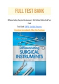 Differentiating Surgical Instruments 3rd Edition Rutherford Test Bank