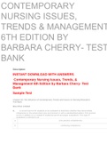 CONTEMPORARY NURSING ISSUES, TRENDS & MANAGEMENT 6TH EDITION BY BARBARA CHERRY- TEST BANK