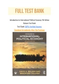 Introduction to International Political Economy 7th Edition Balaam Test Bank