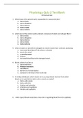 Physiology Quiz 2 Test Bank