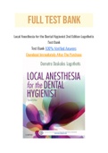 Local Anesthesia for the Dental Hygienist 2nd Edition Logothetis Test Bank