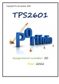 TPS2601 ASSIGNMENT 50 (PORTFOLIO) 2022