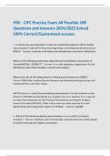 IFSE - CIFC Practice Exam All Possible 100 Questions and Answers 2024&sol;2025 Solved 100&percnt; Correct&sol;Guaranteed success&period;