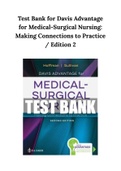 Test Bank for Davis Advantage for Medical-Surgical Nursing&colon; Making Connections to Practice &sol; Edition 2